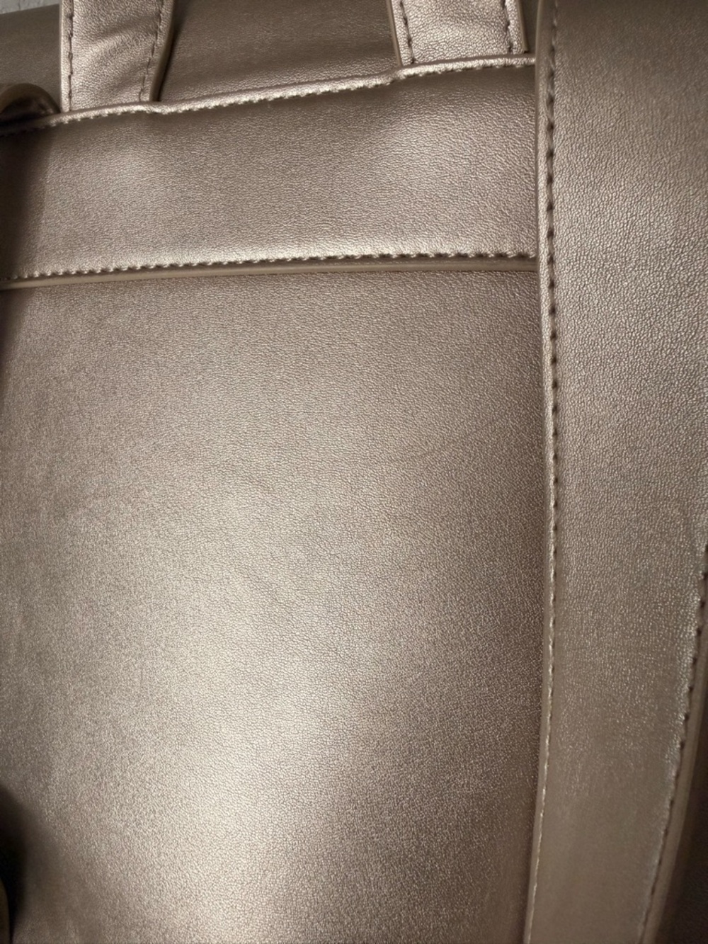 SASSY JONES Metallic Light Gold Backpack - Picture 8 of 11